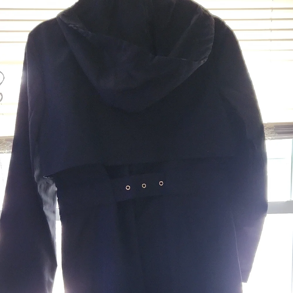 Cole Haan Vince Black Trench Coat for Women - Picture 6 of 8